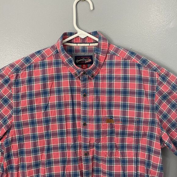 USPA US Polo Assn. Denim Co Shirt Mens XL Long Sleeve Red Plaid Button Up Casual - Picture 2 of 12